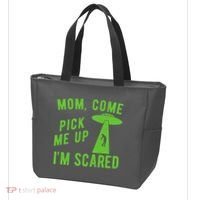 Mom Come Pick Me Up Im Scared Funny Alien Ufo Tote Bag thumb 3