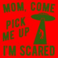 Mom Come Pick Me Up Im Scared Funny Alien Ufo Santa Hat thumb 1
