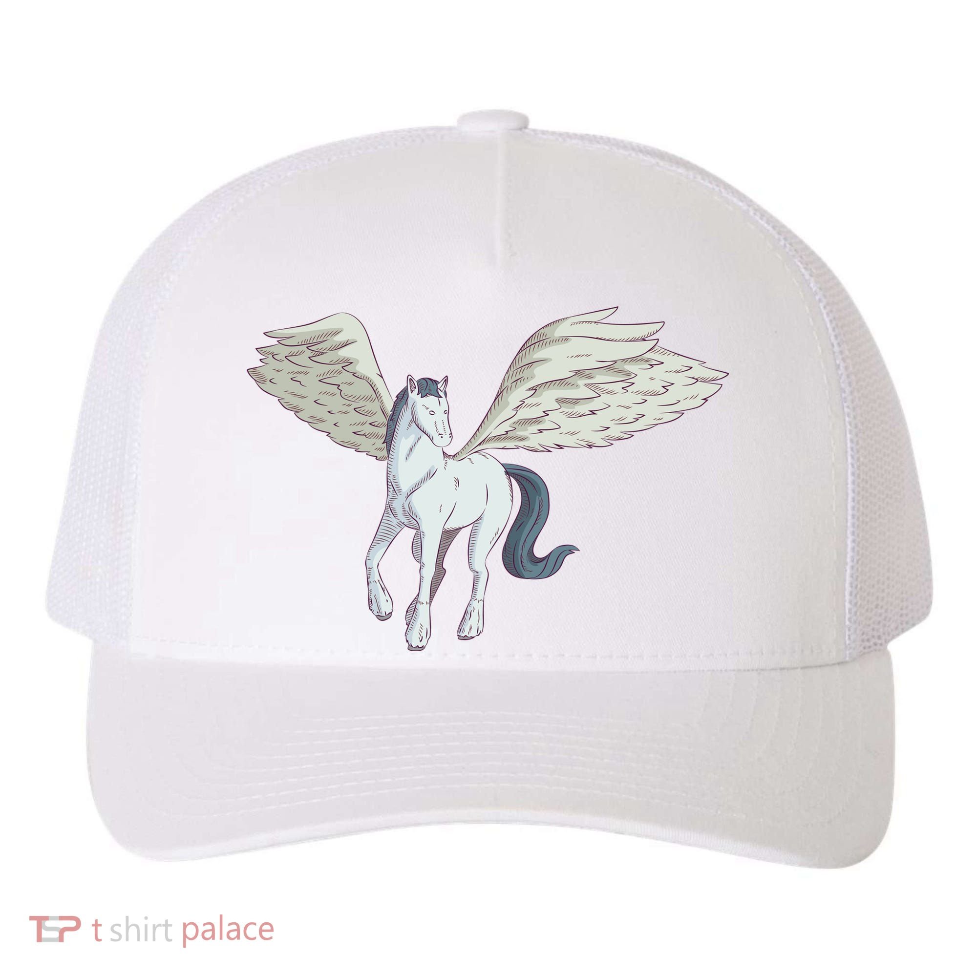 Mythical Creature Pegasus Yupoong Adult 5-Panel Trucker Hat