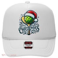 Merry Christmas Pickleball Pickle Ball and Paddle Santa Hat Hat thumb 0
