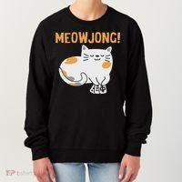 Mahjong Cat Player Board Game Mah Jongg China Solitaire Women's Sweatshirt thumb 0