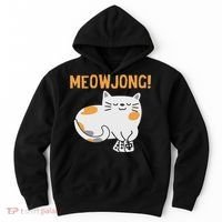 Mahjong Cat Player Board Game Mah Jongg China Solitaire Hoodie thumb 0