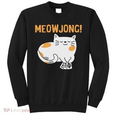 Mahjong Cat Player Board Game Mah Jongg China Solitaire Sweatshirt