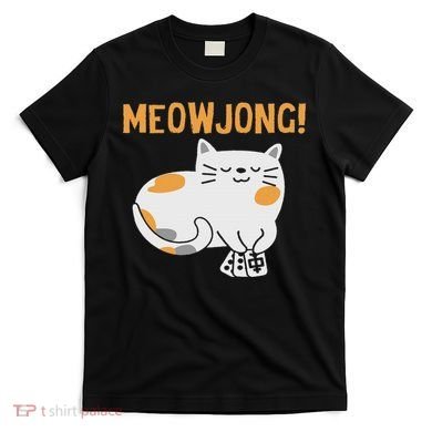 Mahjong Cat Player Board Game Mah Jongg China Solitaire T-Shirt