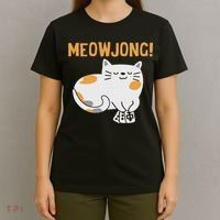 Mahjong Cat Player Board Game Mah Jongg China Solitaire T-Shirt thumb 4