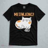 Mahjong Cat Player Board Game Mah Jongg China Solitaire T-Shirt thumb 5