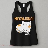 Mahjong Cat Player Board Game Mah Jongg China Solitaire Women's Tank Top thumb 3