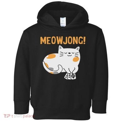 Mahjong Cat Player Board Game Mah Jongg China Solitaire Toddler Hoodie