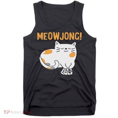 Mahjong Cat Player Board Game Mah Jongg China Solitaire Tank Top