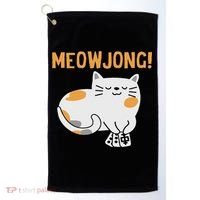Mahjong Cat Player Board Game Mah Jongg China Solitaire Golf Towel thumb 0