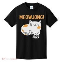 Mahjong Cat Player Board Game Mah Jongg China Solitaire Kids T-Shirt thumb 0
