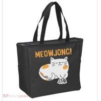 Mahjong Cat Player Board Game Mah Jongg China Solitaire Tote Bag thumb 2