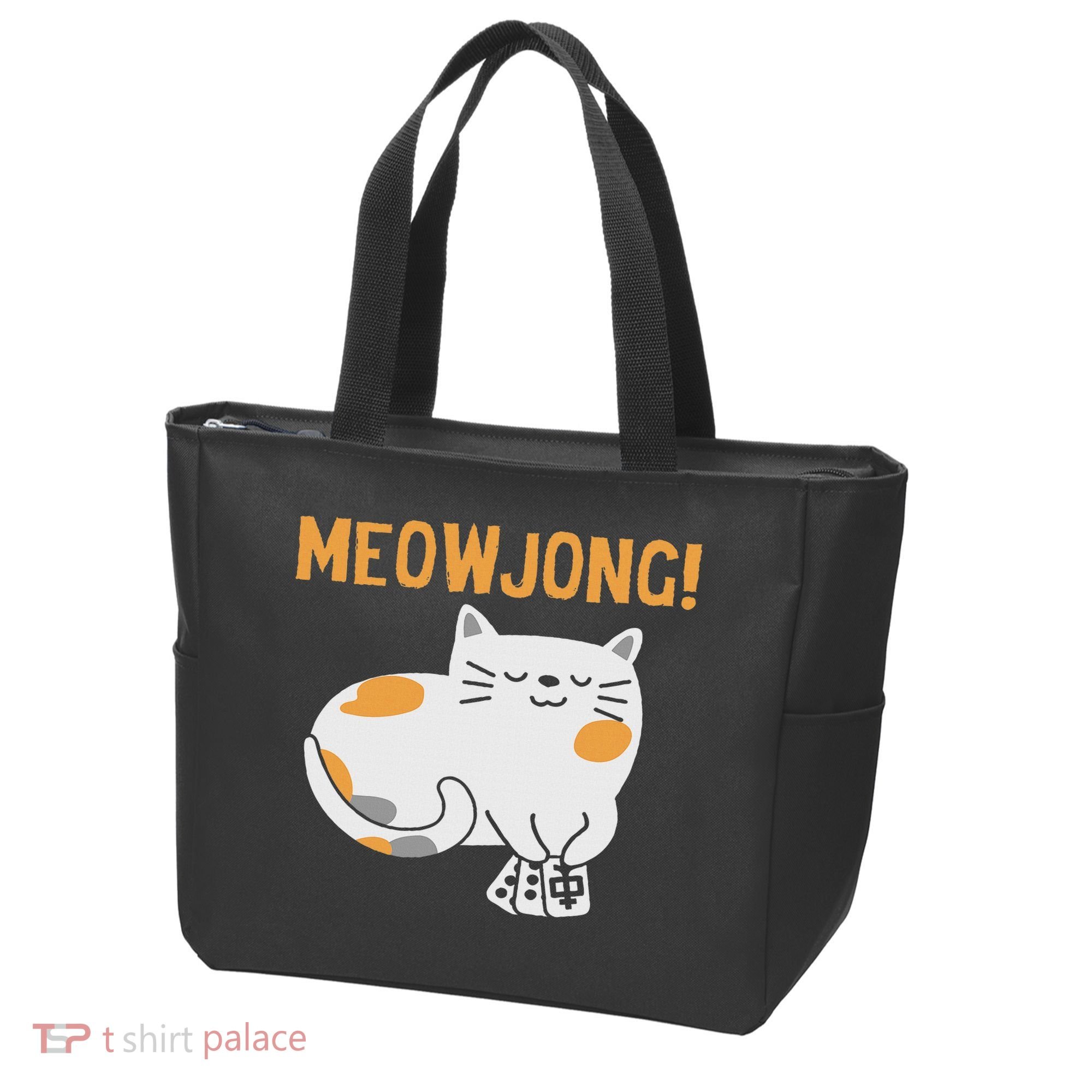 Mahjong Cat Player Board Game Mah Jongg China Solitaire Tote Bag