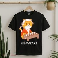 Meowzart Cat Pun Classical Music Piano T-Shirt thumb 2