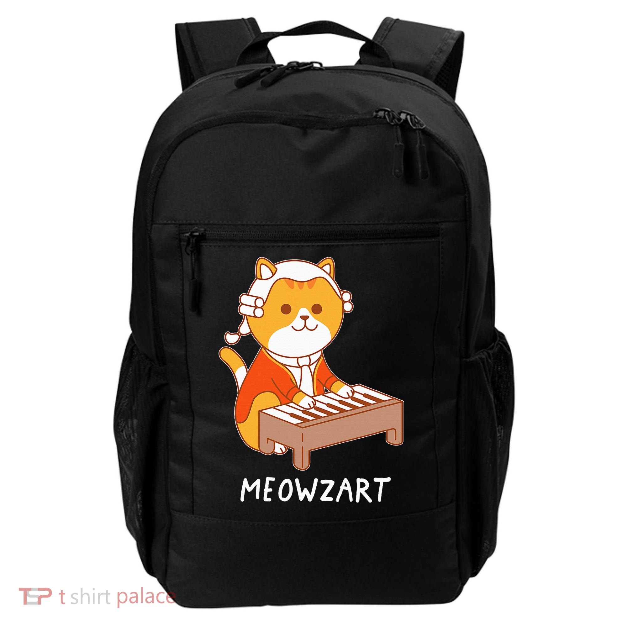 Meowzart Cat Pun Classical Music Piano Backpack