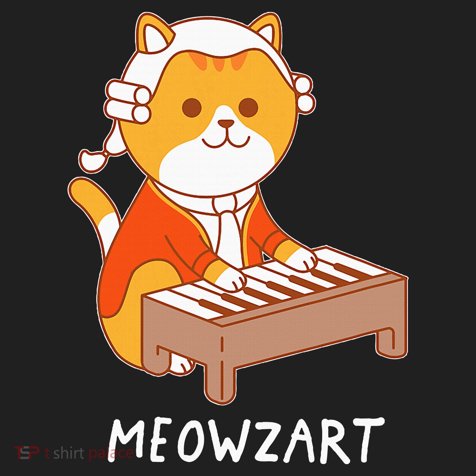 Meowzart Cat Pun Classical Music Piano Beanie