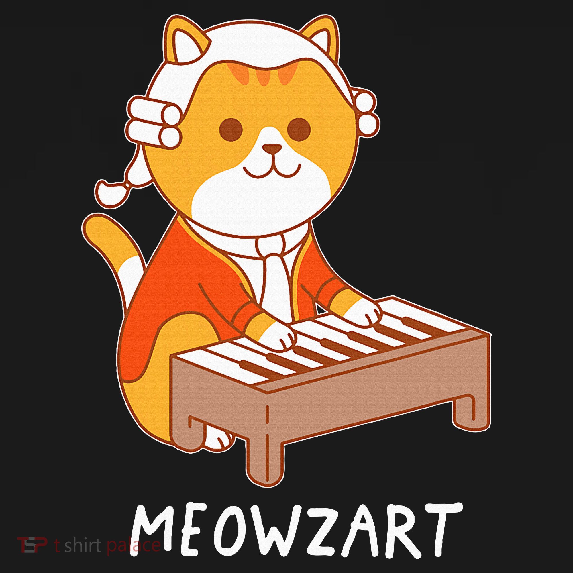 Meowzart Cat Pun Classical Music Piano Mousepad