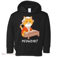 Meowzart Cat Pun Classical Music Piano Toddler Hoodie thumb 0
