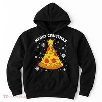 Merry Crustmas Pizza Christmas Tree Xmas Gifts Long Sleeve Hoodie thumb 0