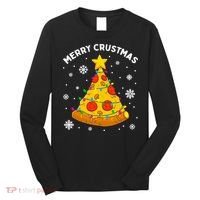 Merry Crustmas Pizza Christmas Tree Xmas Gifts Long Sleeve Long Sleeve Shirt thumb 0