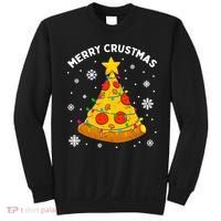 Merry Crustmas Pizza Christmas Tree Xmas Gifts Long Sleeve Sweatshirt thumb 0