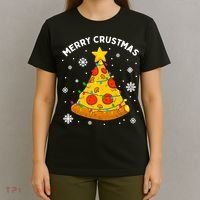 Merry Crustmas Pizza Christmas Tree Xmas Gifts Long Sleeve T-Shirt thumb 4
