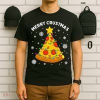 Merry Crustmas Pizza Christmas Tree Xmas Gifts Long Sleeve T-Shirt thumb 6