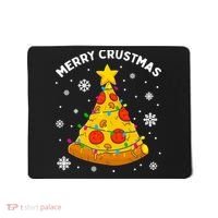 Merry Crustmas Pizza Christmas Tree Xmas Gifts Long Sleeve Mousepad thumb 0