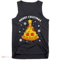Merry Crustmas Pizza Christmas Tree Xmas Gifts Long Sleeve Tank Top thumb 0