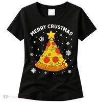 Merry Crustmas Pizza Christmas Tree Xmas Gifts Long Sleeve Women's T-Shirt thumb 0