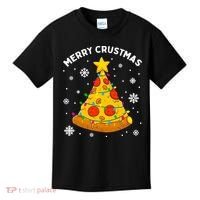 Merry Crustmas Pizza Christmas Tree Xmas Gifts Long Sleeve Kids T-Shirt thumb 0