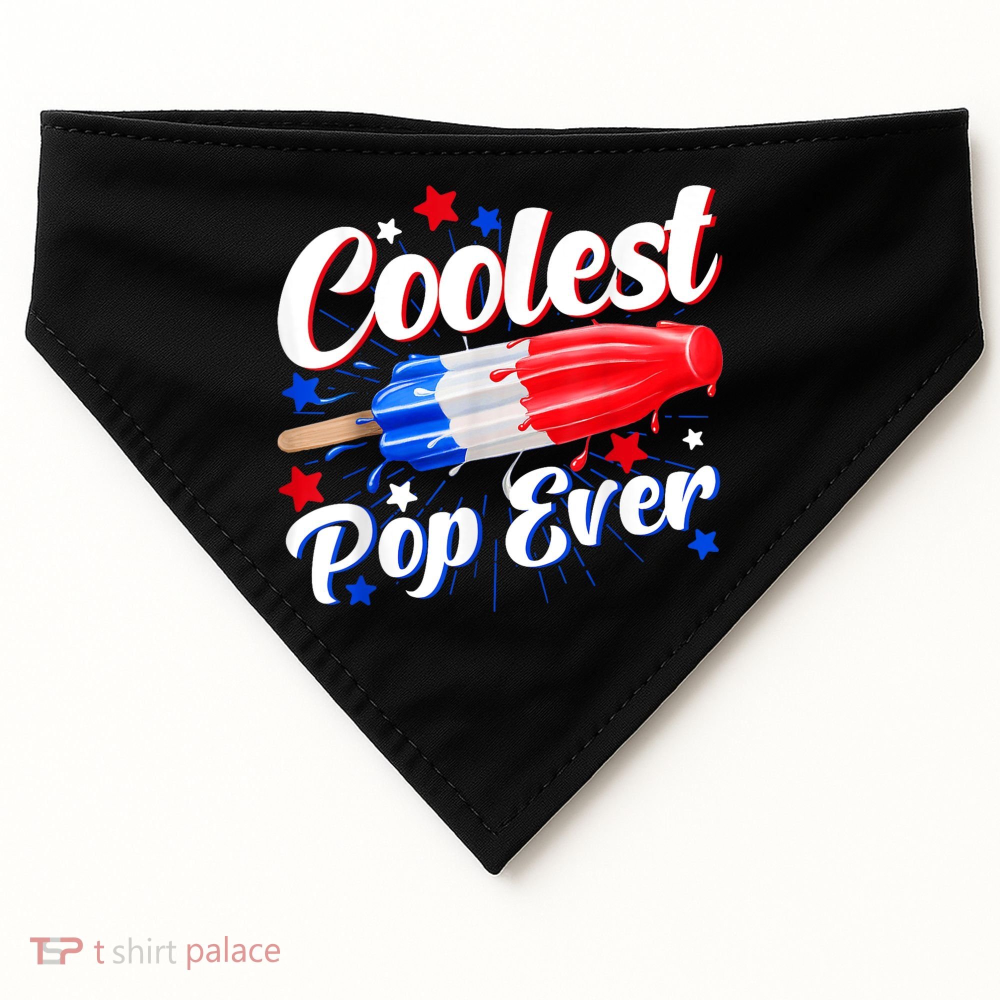 Men Coolest Pop Ever Popsicle Funny Retro Bomb 4th Of July USA-Made Doggie Bandana