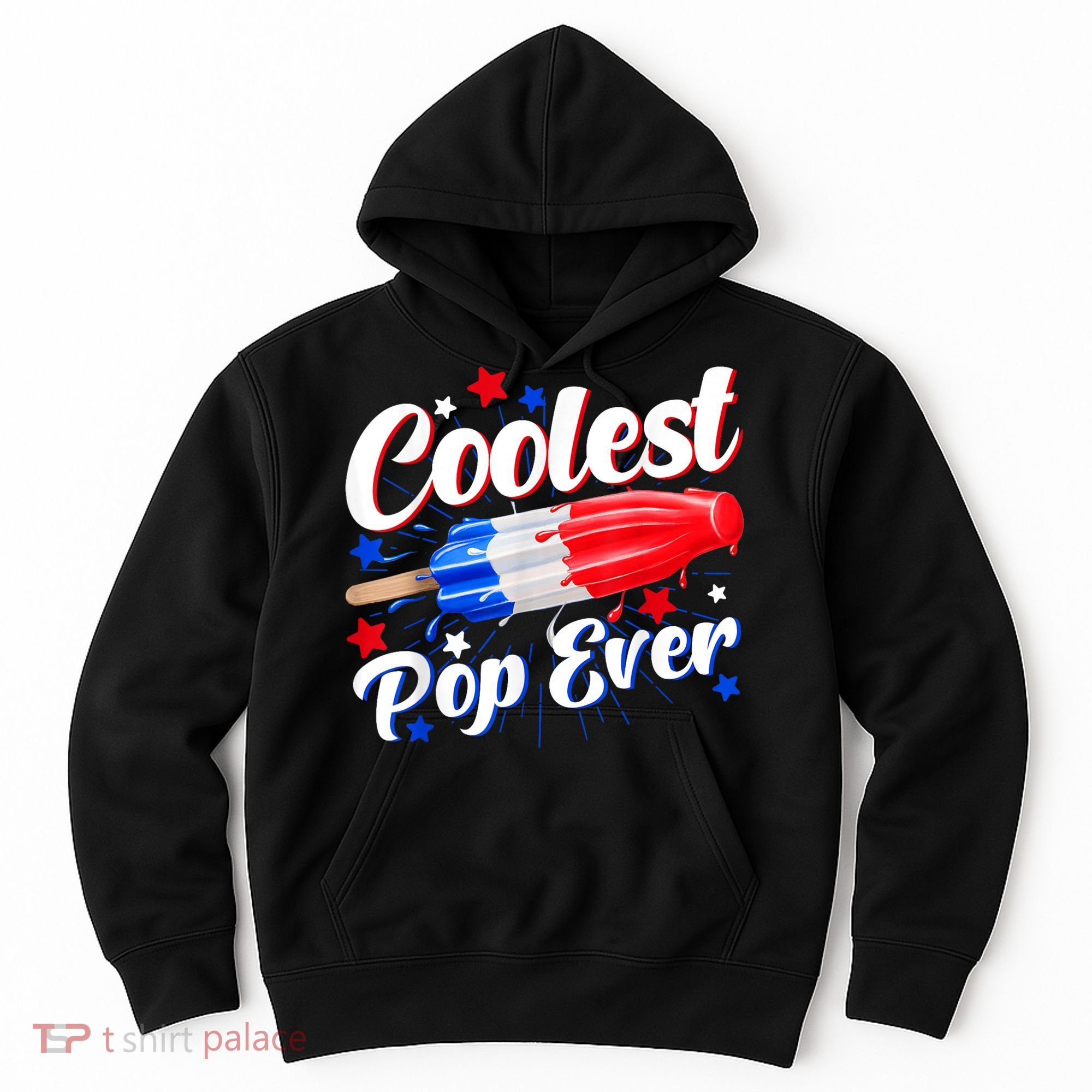 Men Coolest Pop Ever Popsicle Funny Retro Bomb 4th Of July Hoodie