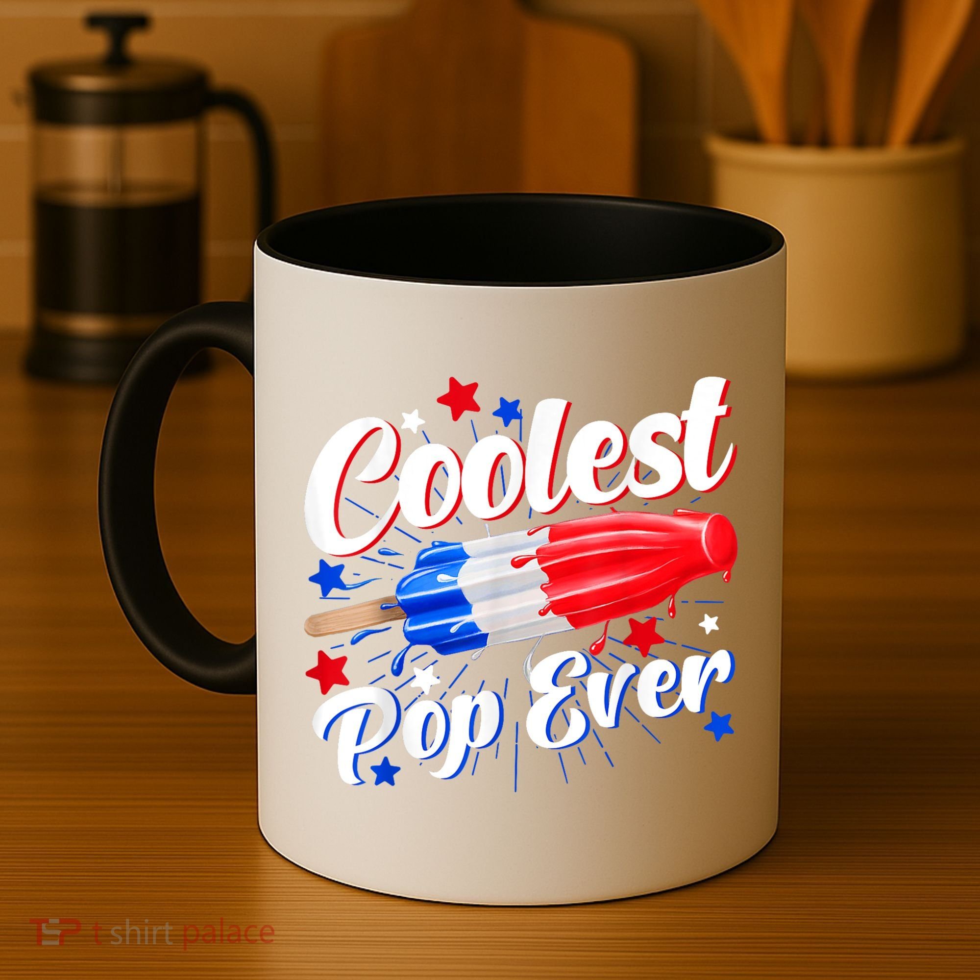 Men Coolest Pop Ever Popsicle Funny Retro Bomb 4th Of July Coffee Mug