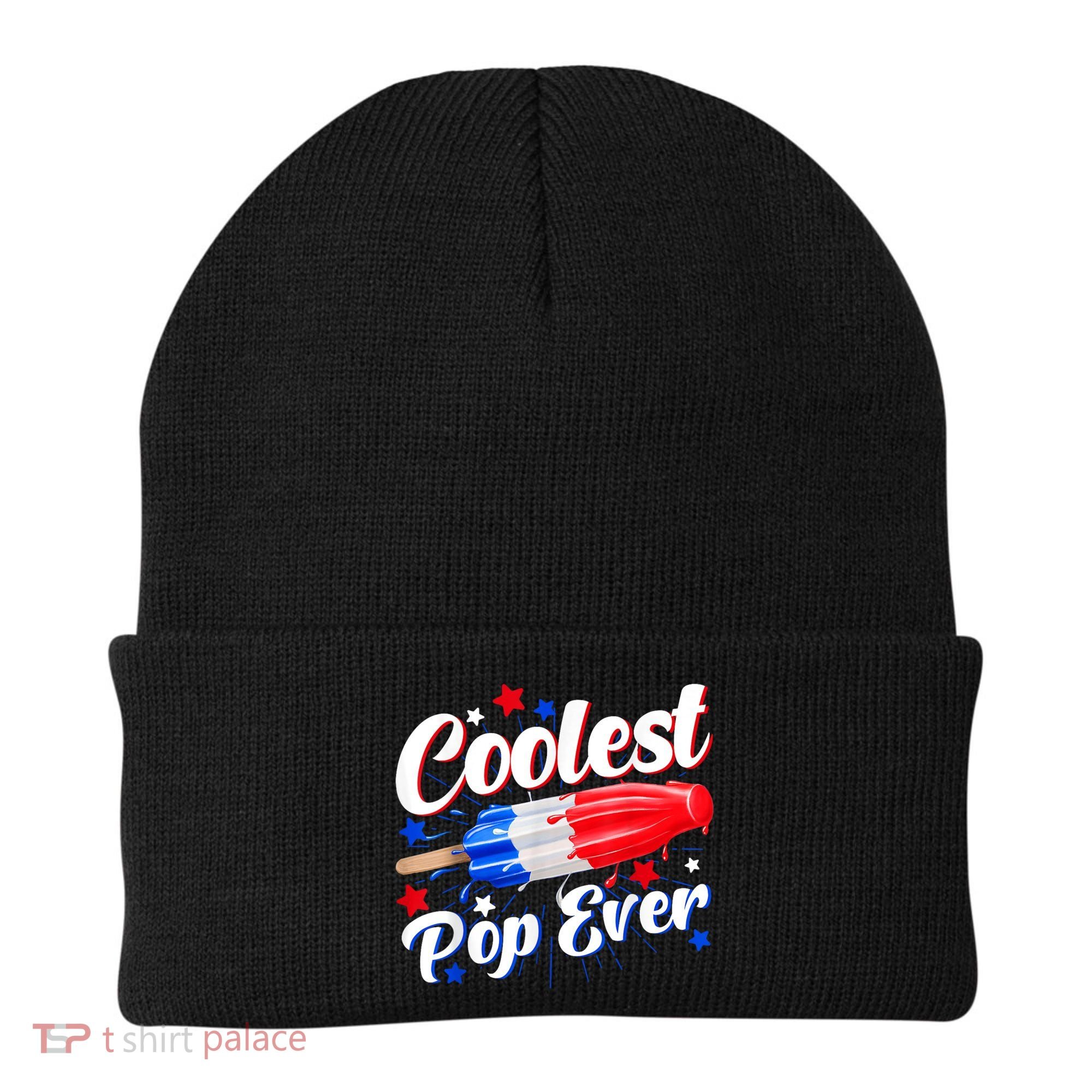 Men Coolest Pop Ever Popsicle Funny Retro Bomb 4th Of July Beanie