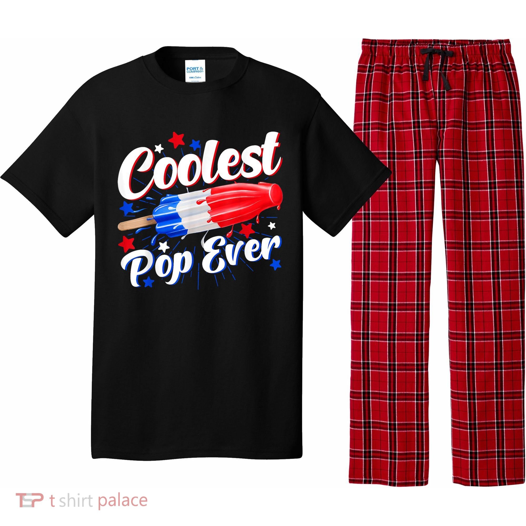 Men Coolest Pop Ever Popsicle Funny Retro Bomb 4th Of July Pajama Set