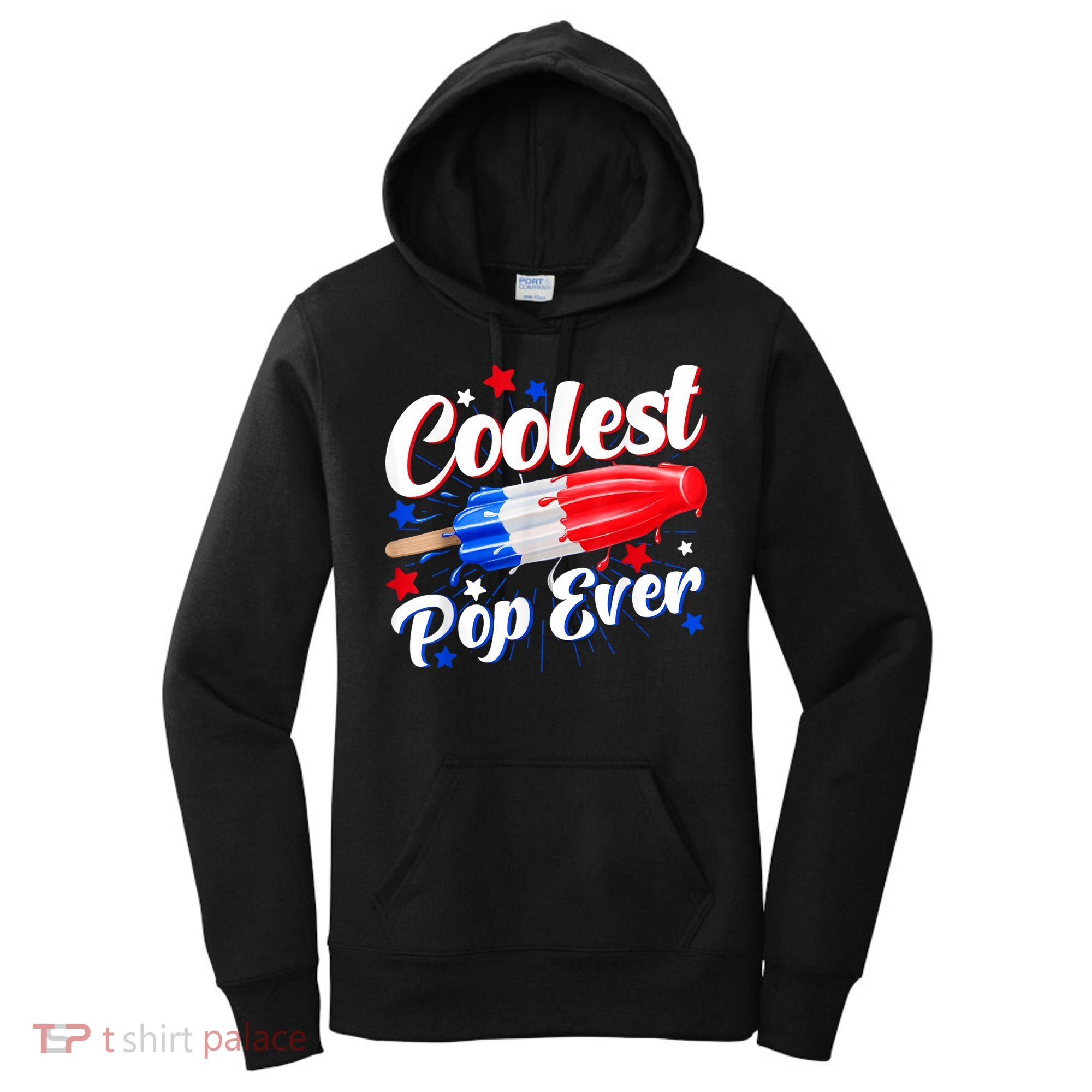 Men Coolest Pop Ever Popsicle Funny Retro Bomb 4th Of July Women's Hoodie