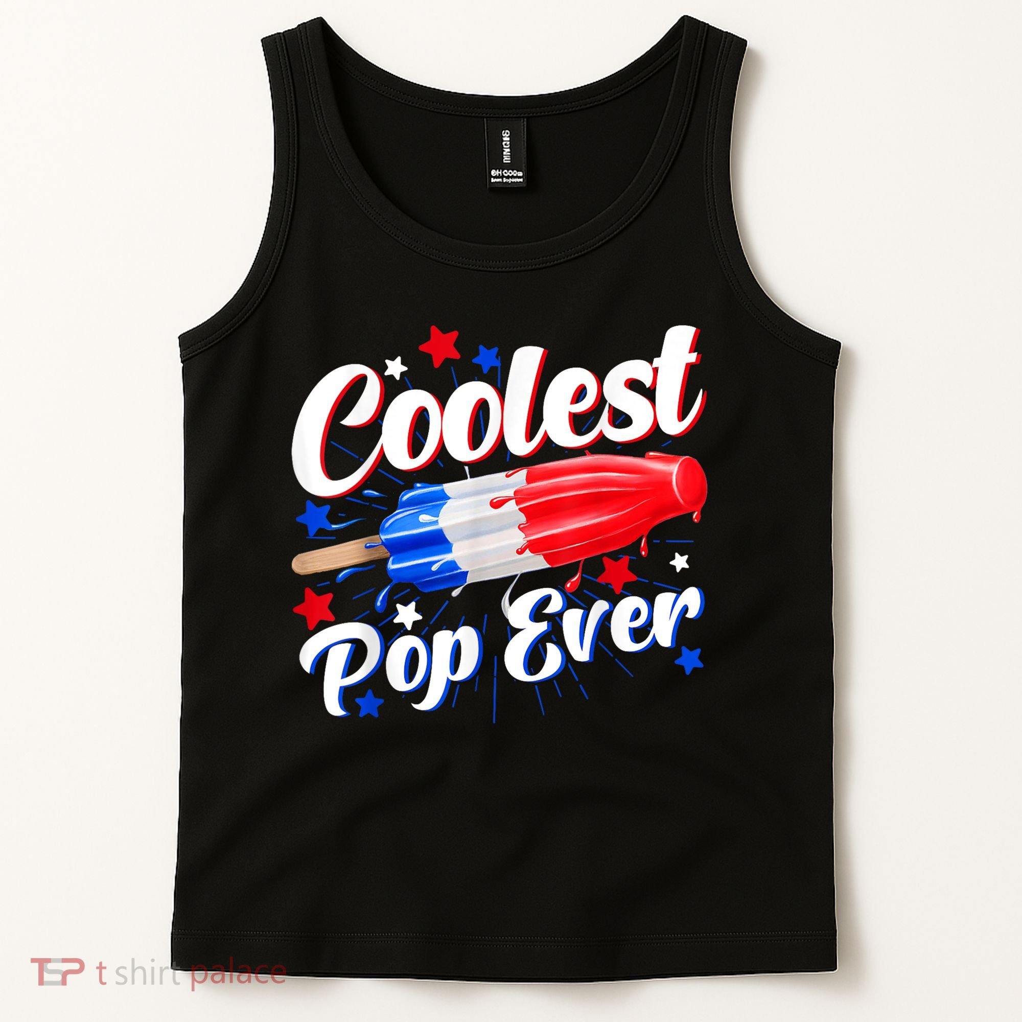 Men Coolest Pop Ever Popsicle Funny Retro Bomb 4th Of July Tank Top