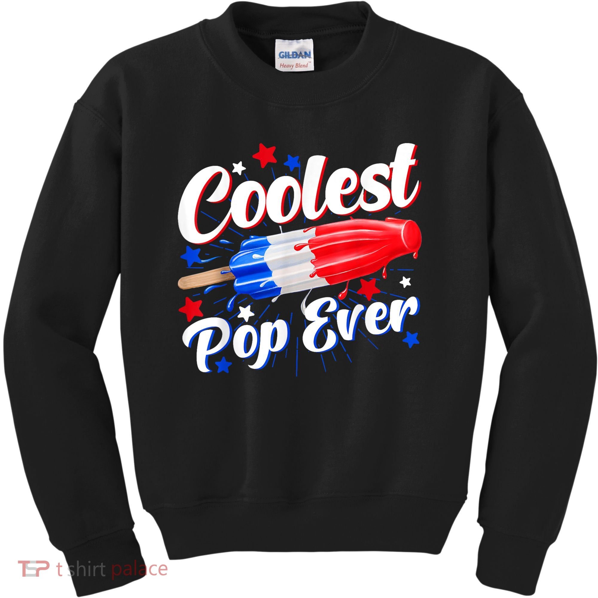 Men Coolest Pop Ever Popsicle Funny Retro Bomb 4th Of July Kids Sweatshirt
