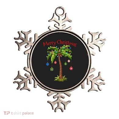 Merry Christmas Palm Tree Light Hawaiian Tropical Christmas Ornament