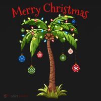 Merry Christmas Palm Tree Light Hawaiian Tropical Christmas Kids Sweatshirt thumb 2