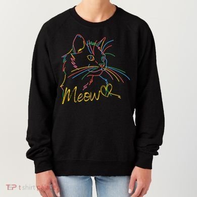 Meow Colorful Pet Cat Cute Women's Sweatshirt