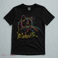 Meow Colorful Pet Cat Cute T-Shirt thumb 5