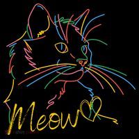 Meow Colorful Pet Cat Cute T-Shirt thumb 7