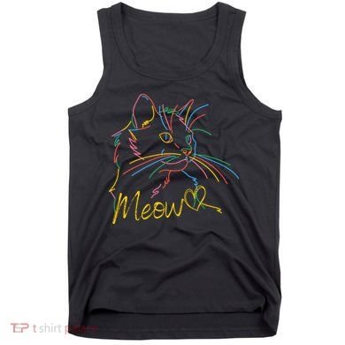 Meow Colorful Pet Cat Cute Tank Top
