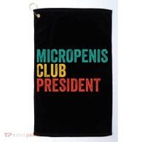 Micropenis Club President Funny Meme Sarcastic Stupid Cringe Golf Towel thumb 0