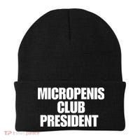 Micropenis Club President Funny Meme Sarcastic Stupid Cringe Beanie thumb 0