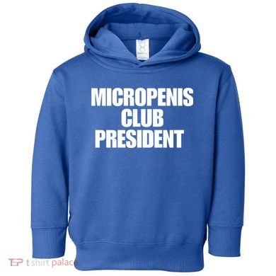 Micropenis Club President Funny Meme Sarcastic Stupid Cringe Toddler Hoodie