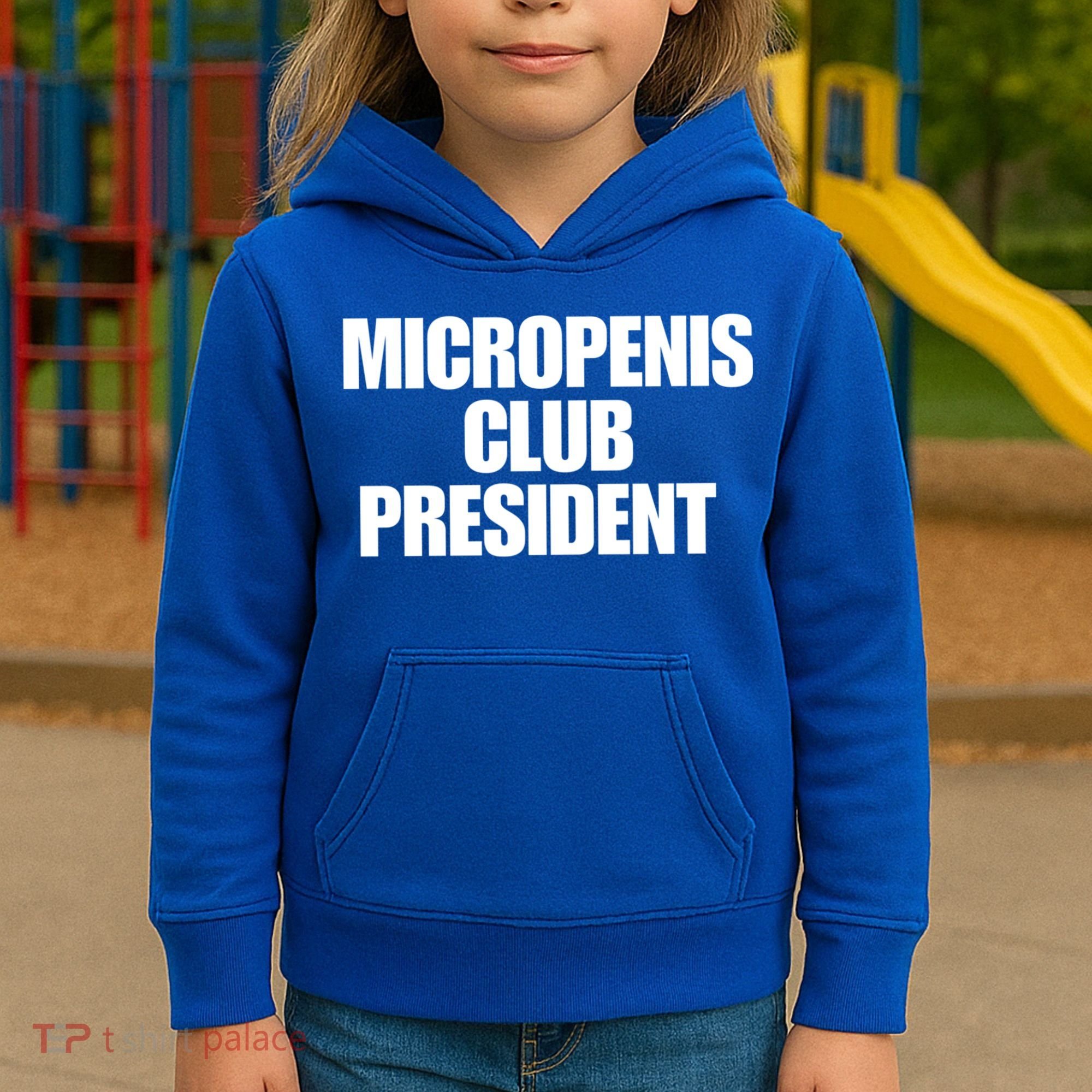 Micropenis Club President Funny Meme Sarcastic Stupid Cringe Kids Hoodie