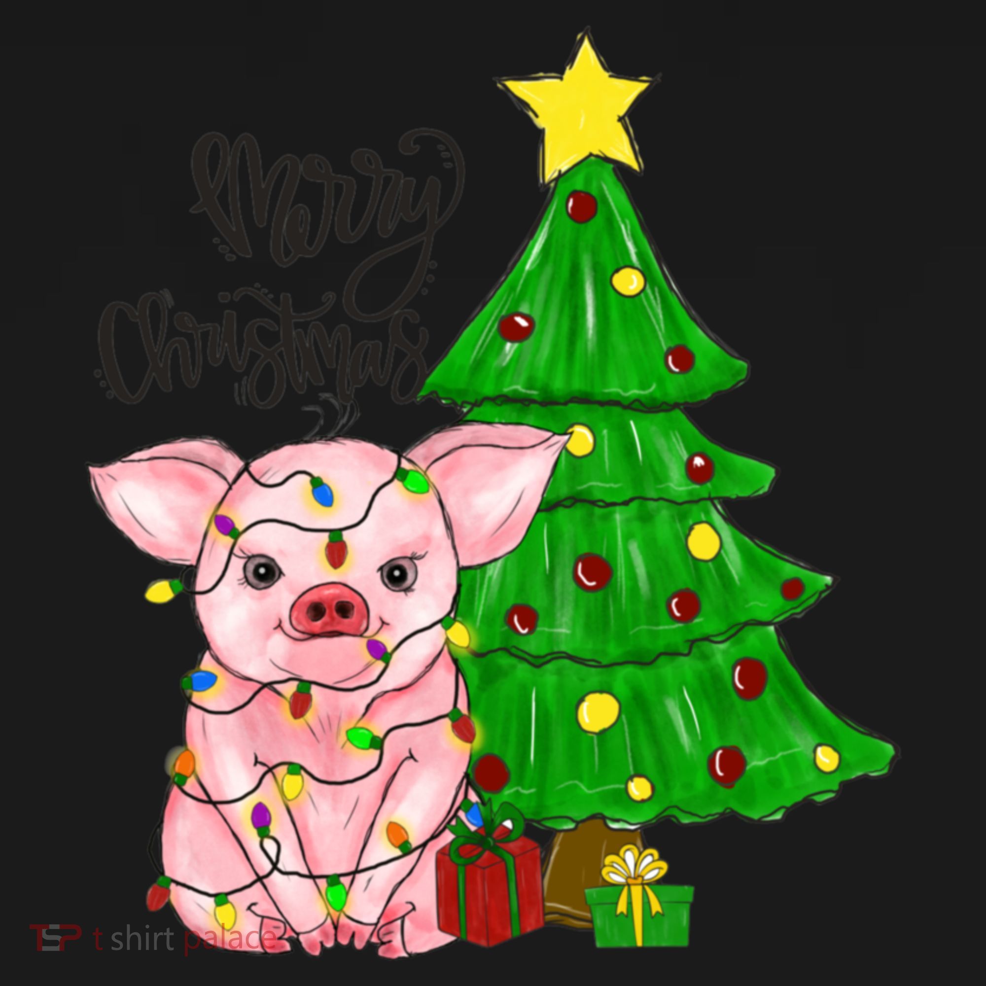 Merry Christmas Pig Funny Pigs Christmas Xmas Coaster
